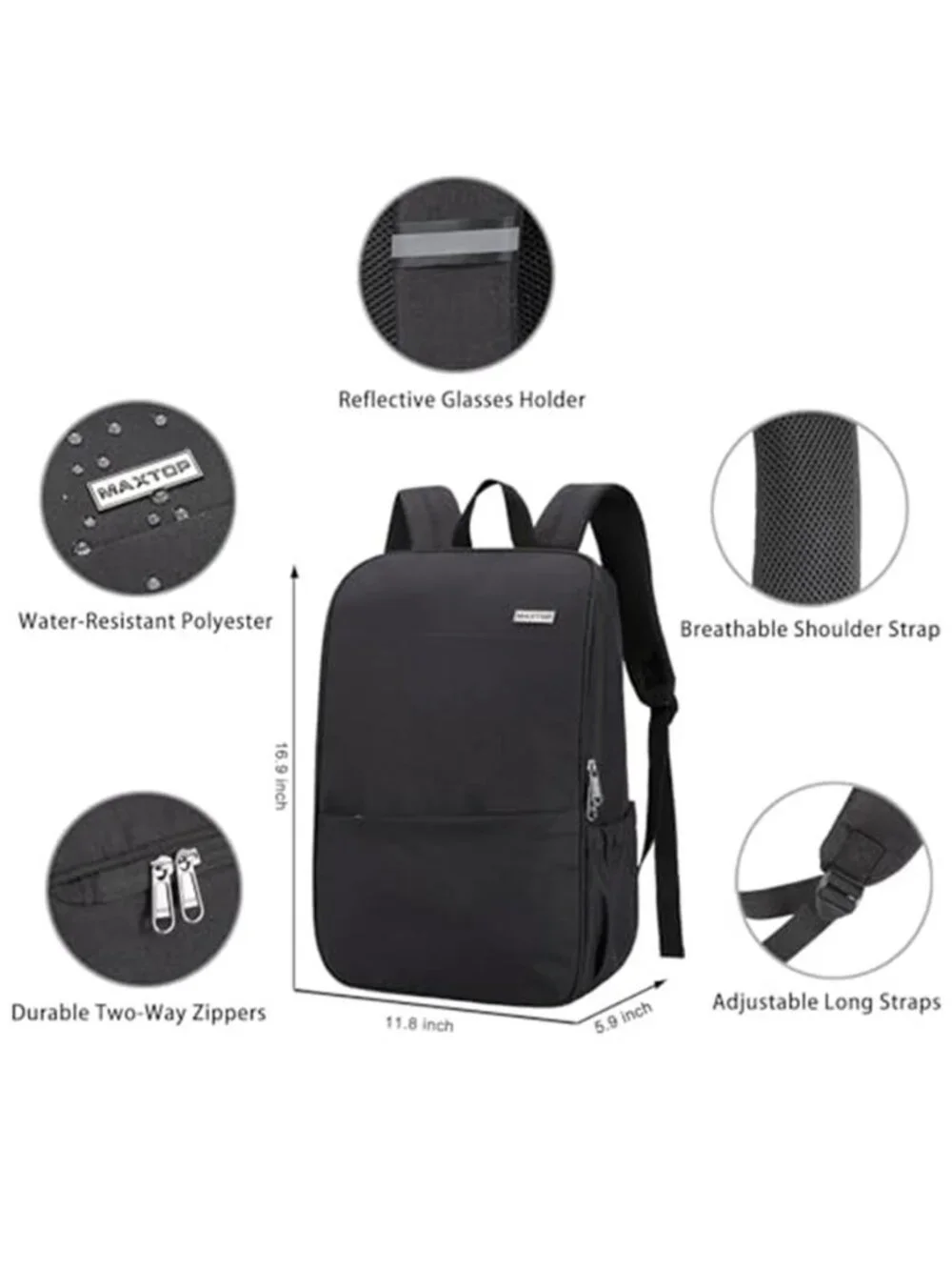 Laptop Backpack 15.6 Inch Travel School Work Bag Anti Theft Water Resistant USB